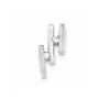 Sterling Silver Brushed And Polished CZ Slide