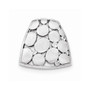 Sterling Silver Brushed And Polished CZ Slide