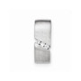 Sterling Silver Brushed CZ Slide