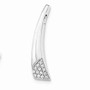 Sterling Silver Rhodium-plated w/CZ Chain Slide Pendant