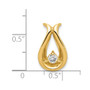 14k 3.4mm A Diamond Teardrop Shape Chain Slide