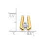 14k AA 4.5mm Diamond Slide