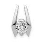 14k White Gold 5.25mm AA Diamond Slide