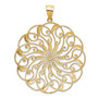 14k& Rhodium Meridian Swirl Pendant