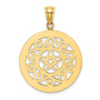 14K Tribal Star In Round Frame / Gate Jewelry Charm