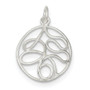 Sterling Silver Round Polished Fancy Pendant
