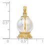 14K 3-D Crystal Ball Charm