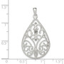 Sterling Silver Polished Diamond-cut Pendant