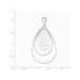 Sterling Silver Polished & Textured Teardrop Pendant