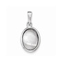 Sterling Silver Polished and Textured Oval Pendant