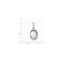 Sterling Silver Polished and Textured Oval Pendant