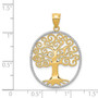 14k & Rhodium Filigree Tree of Life Pendant