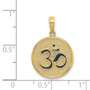 14K 3-D Enameled Ohm & Lotcus Flower Reversible Charm