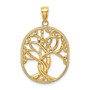 14K TREE OF LIFE CELTIC KNOT IN OVAL FRAME