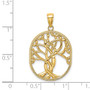 14K TREE OF LIFE CELTIC KNOT IN OVAL FRAME