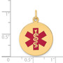 14k Medical Jewelry Pendant