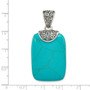 Sterling Silver Antiqued Turquoise Pendant