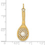 14k Tennis Racquet with FW Cultured Pearl Charm