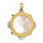 14K 3-D & Moveable Tambourine w/ Mother Of Pearl Charm