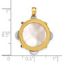 14K 3-D & Moveable Tambourine w/ Mother Of Pearl Charm