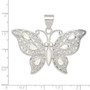 Sterling Silver Mother of Pearl Fancy Butterfly Pendant