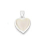 Sterling Silver Reversible Heart Mother of Pearl Pendant