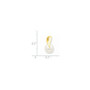 14K 8-9mm White Button Freshwater Cultured Pearl Pendant Slide