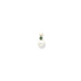 14k 7mm White FW Cultured Pearl & .11ct. Emerald Pendant