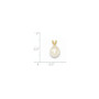 14K 8-9mm White Rice Freshwater Cultured Pearl Pendant