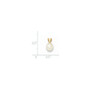 14K 6-7mm White Rice Freshwater Cultured Pearl Pendant