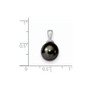 14k WG 10-11mm Black Round Saltwater Cultured Tahitian Pearl Pendant