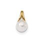 14K 7-8mm White Freshwater Cultured Pearl Polished Pendant