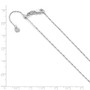 Leslie's 10K White Gold 1 mm Adjustable Singapore Chain