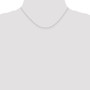 14k White Gold .6 mm Carded Cable Rope Chain