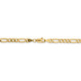 14k 4.75mm Semi-Solid Figaro Chain