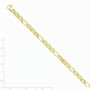 14k 6.5mm Solid Hand-Polished 3 & 1 Flat Anchor Chain