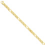 14k 6.5mm Solid Hand-Polished 3 & 1 Flat Anchor Chain