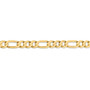 14k 6.75mm Concave Open Figaro Chain