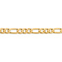 14k 7.5mm Concave Open Figaro Chain