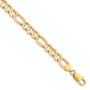 14k 7.5mm Concave Open Figaro Chain