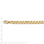14k 8.00mm Hand-polished Long Link Half Round Curb Chain