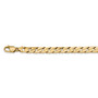 14k 8.00mm Hand-polished Long Link Half Round Curb Chain