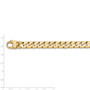 14k 10.20mm Hand-polished Long Link Half Round Curb Chain