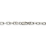 Sterling Silver 4.3mm Fancy Diamond-cut Open Link Cable Chain