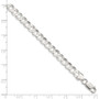 Sterling Silver 6.75mm Concave Beveled Curb Chain