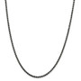 Sterling Silver Ruthenium 2.5mm Rope Chain