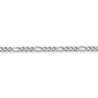 Sterling Silver 4mm Pav Flat Figaro Chain