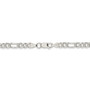 Sterling Silver 5.5mm Pav Flat Figaro Chain