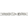 Sterling Silver 9.5mm Pav Flat Figaro Chain