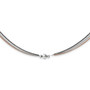 Sterling Silver Rose-tone/Ruthenium-plated 3 Strand Necklace